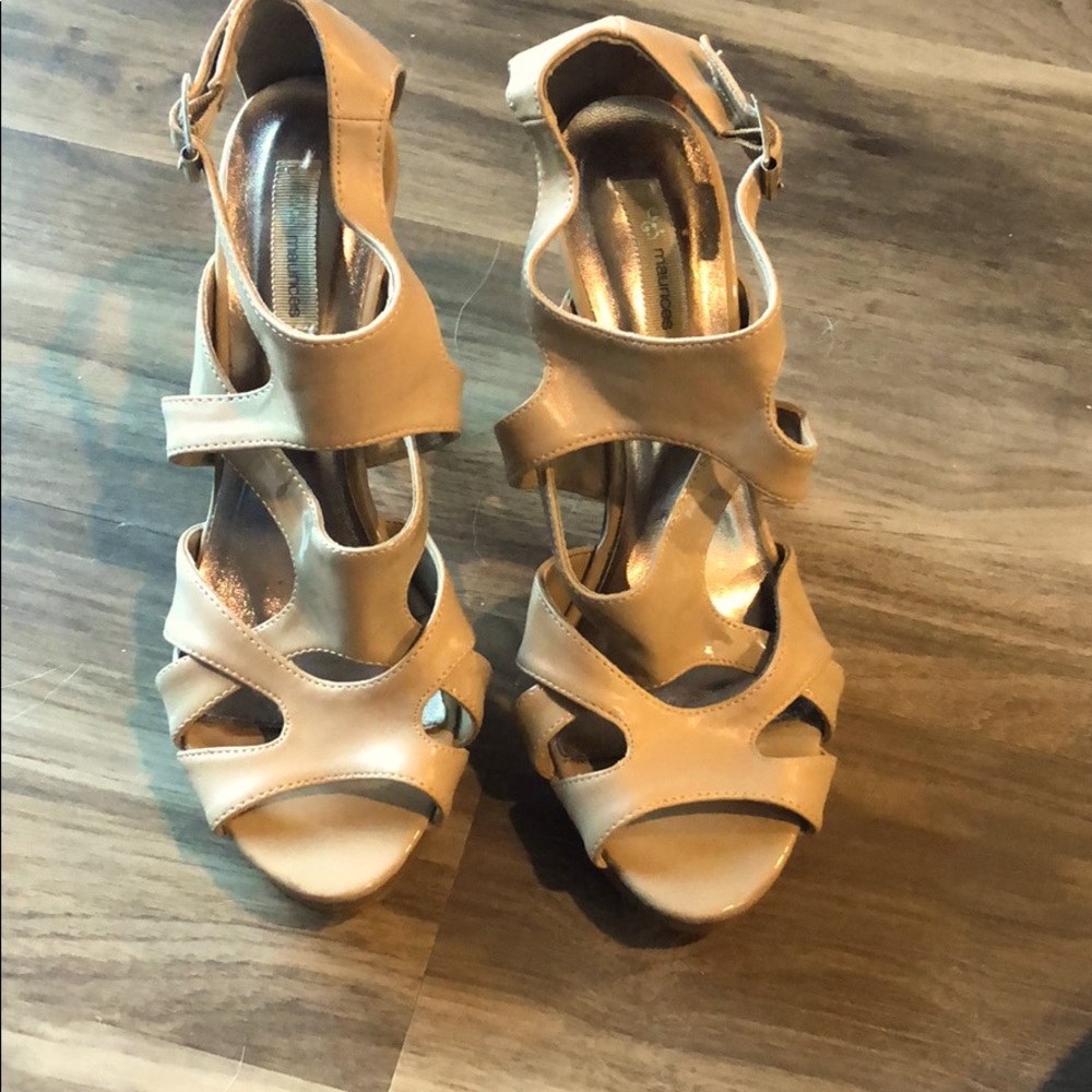Maurices nude strappy heel